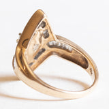 Vintage-Diamantring aus 10-karätigem Gelb- und Weißgold (ca. 1 Karat), 70er Jahre