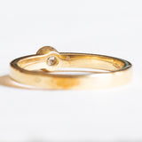 Vintage Solitär aus 18 Karat Gelbgold im Brillantschliff (ca. 0.15 ct), 70er Jahre