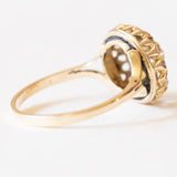 Gänseblümchen-Ring, umgewandelt aus einem antiken Ohrring aus 18 Karat Gelbgold mit Diamanten im Rosenschliff