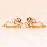 Vintage-Ohrringe aus 9-karätigem Gelbgold mit Saphiren (ca. 0.40 ctw) und Diamanten (ca. 0.08 ctw)