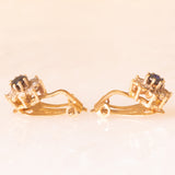 Vintage-Ohrringe aus 9-karätigem Gelbgold mit Saphiren (ca. 0.40 ctw) und Diamanten (ca. 0.08 ctw)