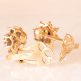 Vintage-Ohrringe aus 9-karätigem Gelbgold mit Saphiren (ca. 0.40 ctw) und Diamanten (ca. 0.08 ctw)