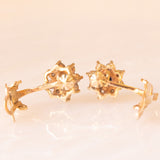 Vintage-Ohrringe aus 9-karätigem Gelbgold mit Saphiren (ca. 0.40 ctw) und Diamanten (ca. 0.08 ctw)