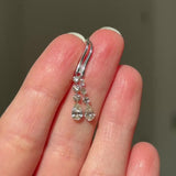 Orecchini pendenti vintage in platino con diamanti (1ctw), anni ‘90/anni ‘2000
