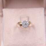 Anello vintage in oro giallo 14k con diamanti (0,40ctw)