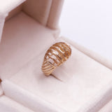 Винтажное кольцо-корзина из 14-каратного золота, 70-е годы.