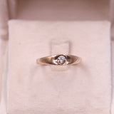 Anello vintage in oro giallo 9k con diamante (0,20ctw)