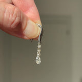 Orecchini pendenti vintage in platino con diamanti (1ctw), anni ‘90/anni ‘2000