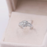 ANELLO IN PLATINO 900 CON DIAMANTI TAGLIO BAGUETTE E BRILLANTE (1CT)