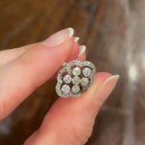 Anello antico in platino con diamanti di taglio vecchia miniera e di taglio rosetta (0.75ctw ca.), anni ‘10/‘20