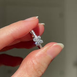 Anello a fiore vintage in platino con diamanti di taglio brillante (0.45ctw), anni ‘90