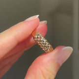 Anello “keeper” vintage in oro giallo 9K