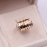 Anello vintage in oro giallo 18k con diamanti, anni '50