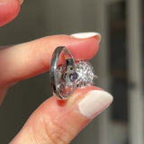 Anello ballerina vintage in platino con tanzanite (1.63ct) e diamanti (1.13ctw), anni ‘80/‘90