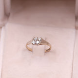 Anello vintage in oro giallo 9k con diamanti (0,24ctw)