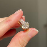 Blumenring aus 18-karätigem Gelbgold mit Brillanten (1 ct), 70er/80er Jahre