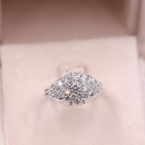Anello vintage in oro bianco 14k con diamanti (1,20ctw)