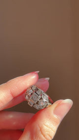 Кольцо из белого золота 18 карат в стиле ар-деко с бриллиантами (около 0.54 карата), 20-30-е гг.
