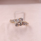 Anello vintage in oro giallo 18k con diamanti brown per un totale di 1,07ct