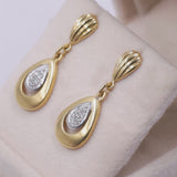 ORECCHINI PENDENTI VINTAGE IN ORO 18K CON DIAMANTI (0.12CTW CA.), ANNI ‘80