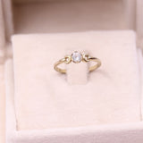 ANELLO IN ORO GIALLO 8K CON SPINELLO SINTETICO