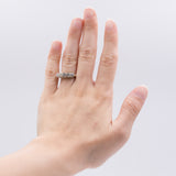 Vintage 14K gold riviera ring with 5 brilliant cut diamonds (1.2ct), 60s