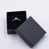 Anello vintage in oro 14k bianco e diamanti (0.20ctw), anni '60