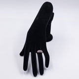 Vintage-Ring aus 14 Karat Gelbgold mit 0.15 Karat Diamant im Altschliff und Saphiren. 40er