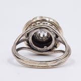 Старинное кольцо из белого золота 18 карат с бриллиантом (0.45 карата), 30-е/40-е годы