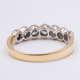 Vintage Riviera Ring aus 18 Karat Gold mit Diamanten im Brillantschliff (0.49 Karat), 70er Jahre