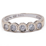 Vintage 18 Karat Weißgold Diamant im Brillantschliff (0.30 Karat) Ewigkeitsring, 60er/70er Jahre