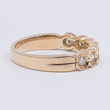 Vintage 14k yellow gold ring with brilliant cut diamonds (0.35ctw), 70s