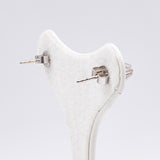 Boucles d'oreilles point lumineux vintage en or blanc 14 carats et diamants (0.15 ct), 60