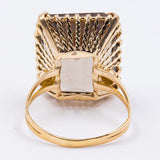 Vintage 18 Karat Gelbgold Rauchquarz (20 Karat) Cocktailring, 50er/60er Jahre