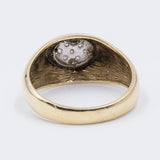 Винтажное кольцо с бриллиантом из желтого золота 14 карат, 60-е годы