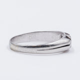 Vintage Herrenring aus Weißgold mit Diamanten (insgesamt 0,4 ct), 60er Jahre