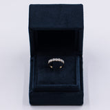 Vintage 18k Gold Riviera Ring with Brilliant Cut Diamonds (0.49ctw), 70s