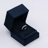 Винтажное кольцо «Ривьера» из 18-каратного золота с бриллиантами классической огранки (0.49 карата), 70-е гг.