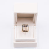 Vintage 18 Karat Gelbgold Rauchquarz (20 Karat) Cocktailring, 50er/60er Jahre