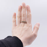 Vintage 14k yellow gold ring with brilliant cut diamonds (0.35ctw), 70s