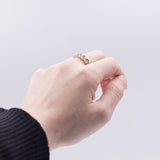 Vintage-Ring aus 14 Karat Gelbgold mit Diamanten im Brillantschliff (0.35 Karat), 70er Jahre