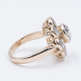 Antiker Ring aus 18 Karat Gold mit rosa Diamanten im Coronè-Schliff (insgesamt 3 ct), Anfang des 900. Jahrhunderts