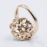 Старинное кольцо из 18-каратного золота с розовыми бриллиантами огранки «корона» (всего 3 карата), начало 900-х годов