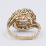 Винтажное кольцо с бриллиантом из желтого золота 14 карат (около 1.57 карата), 70-е годы