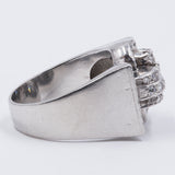 Art Decò ring in platinum with diamonds, 30s