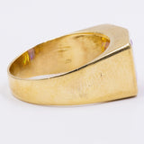 Винтажное кольцо из 18-каратного желтого золота с желтым и фиолетовым турмалином, 60-е годы