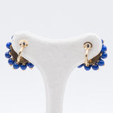 Vintage 18k gold earrings with lapis lazuli, 60s