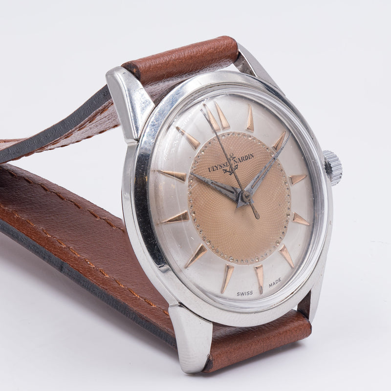 Ulysse Nardin wristwatch in manual steel, 1960s