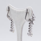 Vintage 18k white gold earrings with diamonds (over 1.20ct), 60s / 70s