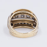Vintage two-tone 14k gold ring with 0.45ct diamonds, 60s